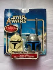 STAR WARS ATTACK OF THE CLONES WALKIE TALKIES CLONE TROOPER & JANGO FETT NIB