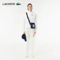 在飛比找momo購物網優惠-【LACOSTE】包款-迷你刺繡鱷魚撞色印花斜背包(藍色)