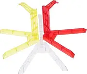 BRIGHTFUFU 3pcs Transparent Action Figure Display Rack Plastic Model Stand for Collectibles Easy Assembly Lightweight Support for Home Shopping Mall Supermarket Use