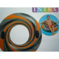 在飛比找蝦皮購物優惠-INTEX 原廠 56277成人雙手把炫彩大充氣游泳圈 成人