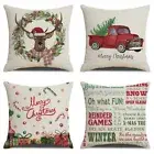 Red Truck Christmas Tree Chair Christmas Pillow Cover Cushion Cover Pillowcase