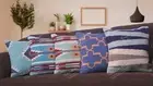 Bohemian Decor Cotton Cut Shuttle Pillow 5 Set of 18" Square Shape Cushion Cover