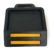 Pallet Jack Wheel Chock - Solid Bottom to Stop Rolling - Heavy Duty Rubber