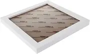 Square Thick Pine Wood Photo Frame Wall Picture Frame (White,8 Inch)