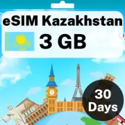 eSIM Kazakhstan - 3 GB - 30 Days - Travel eSIM | QR code activation