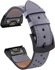 [DJDLFA] 26 22 MM Watchband For Garmin Fenix 7 7X 6 6X Pro 5 5X Plus 3HR Fenix6 935 Leather Quick Release Watch Easyfit Wrist Band Strap