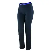 Spiro Womens/Ladies Fitness Trousers/Bottoms Black / Lavender M