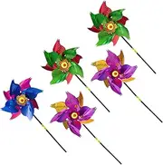 MERRYHAPY 5pcs Color Bird Windmill Deterrent Turbine Windmills Crow Spinners Wind Windmill Kite Deterring Seagulls Windsock Device Pigeon Wind Rooster Pattern Colorful Glass Rod