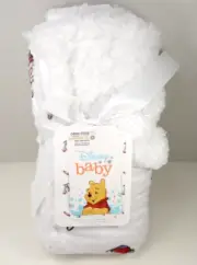 Disney Baby Winnie The Pooh & Eeyore Christmas Shepra Baby Blanket New