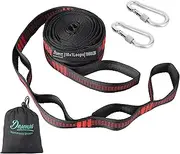 Hammock Tree Straps, Portable 10 FT Long 16+1Loops Adjustable Suspension Straps, 100% No Stretch&Lightweight, 1400 LBS Combined Hammock Accessories, Fits All Hammocks