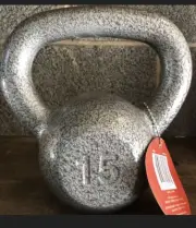 NEW 15lb Weider Cast Iron Kettle Bell FAST SHIP