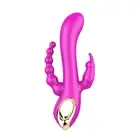 G Spot Rabbit Vibrator Triple Adult Sex Toys Clitoris Anal Stimulation