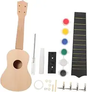 OFFSCH 1 Set Painted Ukulele DIY Guitar Kit DIY Crafts Accessories Ukulele Making Kit DIY Graffiti Ukulele Kit Hand Crafts Kit DIY Ukulele Kit DIY Doodle Ukulele Kit