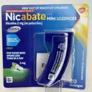 2 Packs.... Nicabate Minis 4mg 20 Lozenges....2 Packs.. expire 5/2026 ..... NEW