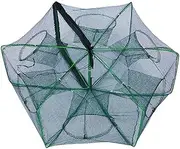 The Magic Foldable Fishing Trap, 2024 Upgraded Folding lobster Cage Fishing Net Trap Kit, Portable 6-Hole Square Shrimp Cage for lobster Minnow Shrimp Crawfish Crab Loach Bait Fish