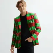 Suitmeister Christmas Sequin Blazer- Size Medium