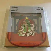 NEW Disney Holiday Mickey & Minnie Mouse Collector Box Sliding Enamel Pin