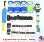 Studer A807 tape recorder ESSENTIAL capacitor upgrade overhaul kit