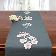 Levi Embroidery Kit, Table Runner Set, Pre-Drawn for Embroidery, Embroidery Set with Satin Stitch and Stem Stitch for Self-Embroidery