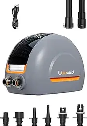 Woowind NW10 13500mAh SUP Pump, 20PSI Portable Electric Pump for Paddle Boards, Dual-Stage Inflation/Deflation, Type-C & 12V DC for Inflatable SUP, Kitesurfing, Kayaks, Boats