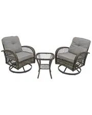 National Tree Company Chelsea Collection 3pc All-Weather Chat Set