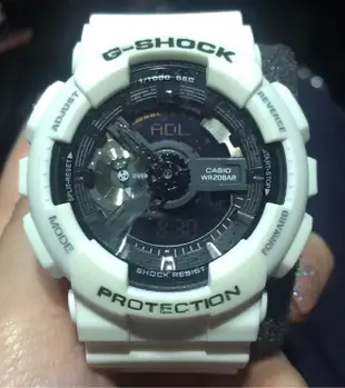 CASIO-卡西歐 G-SHOCK WR20BAR 白色手錶