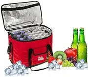 [Vivo Technologies] Extra Large 30L 60 Can Insulated Hot/Cold Cooler Bag Cool Box Picnic Camping Food Drink Ice Freezer Cool with Carry Handle and Shoulder Strap