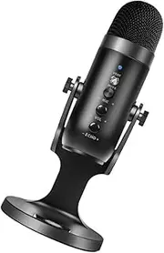 HONITANO 1pc USB Microphone for Live Streaming Recording High Sensitivity Condenser Mic for Video Meetings Noise Reduction Easy USB Connection Black