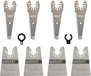 8 Pcs Oscillating Tool Scraper Blades to Remove Caulking Adhesive Glue Sealant Paint Foam Glaze for Removal Cutting Cleaning Stripping for Dewalt Milwaukee Ryobi Bosch Dremel Rockwell XG8201