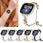 For Fitbit Versa 3/4 Sense 2 Adjustable Rhinestones Strap Stainless Steel Band