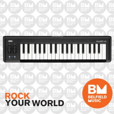 Korg Microkey 2 Air Bluetooth Wireless Midi Controller 37-Key Note Keyboard - BM