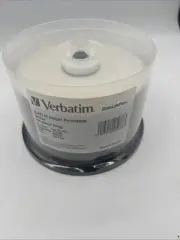 50-Pak Verbatim 16X WHITE INKJET (clear hub) DataLifePlus DVD-R, Verbatim 95078