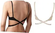 [OATIPHO] Low Back Bra Strap Extender 3 Hooks Bra Strap Converter for V-neck Dresses Easy to Wear