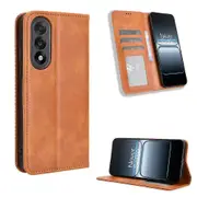 Compatible For OnePlus Nord 5 5G / Ace 5 Ultra 5G Leather Case Wallet Stand Retro Texture Phone Cover Brown