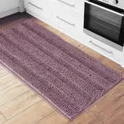 Mauve bathroom rug, extra thick indoor outdoor durable doormat for front door