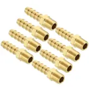 Pack of 8 Brass Hose Barb Fittings 5/16" Hose Barb to 1/8" NPT Male Fittings