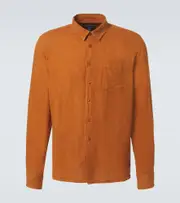 [Vilebrequin] Vilebrequin Caroubis linen shirt UK 16 brown