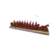 Plastic Roman Empire Soldiers Figurines Custom made Display Case Dirt Grass Case