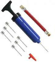 T&F Inflator Ball Pump with 7 Pcs Needles and 1 Pcs Valve Adapter 1 Pcs Air Hose for Football Basketball Volleyball Rugby Balloons and other Inflatable