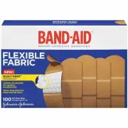 12 PACKS : Band-Aid Johnson & Johnson Band-Aid, Flexible Fabric,