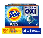 Tide Pods Ultra Oxi Liquid Detergent - 104pacs