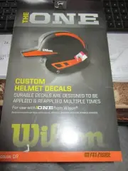 THE ONE Wilson Custom Helmet Decals Orange Stickers Application NEW