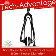 OUTBOARD DUAL FEED DOUBLE ACTION BOAT ENGINE MAINTENANCE ROUND FLUSHER MUFFS