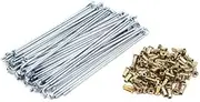 XYWHPGV 72pcs Silver Tone 3mm Thread Dia 160mm Length Motorcycle Wheel Spokes with Nipples(425a3 843d7 9af88 27948 38da5 7c53b