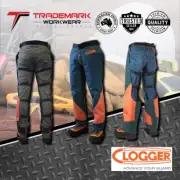 Clogger Mens Defernder Pro Chainsaw Chaps Clipped & Zipped (C71C/Z) Size S to L