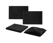 Soft Bed Sheets Set Bedspread Deep Pocket High Quality Bedding Set Black Queen Size 4Pcs Style2492