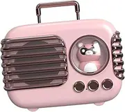Portable Stereo Speaker, Retro Wireless Vintage Speaker Vintage Decor Cute Old Fashion Style Clear Stereo Sound Small Speaker for Kitchen Office Party Home Travel