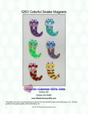 Colorful Snake Magnets- Plastic Canvas Pattern or Kit