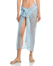 Milly Sequin Mesh Sarong Swim Cover-Up