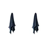 2PK Linen House Aria Slate Cotton/Bamboo Quick Dry Soft Bath Towel 69x139cm Blue